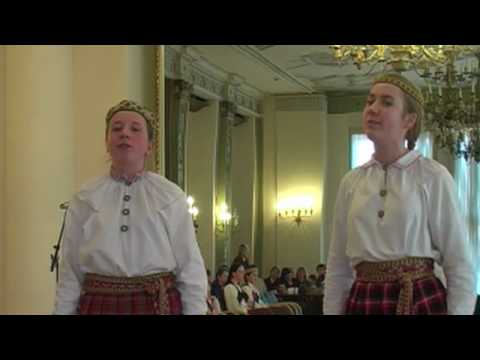 Girls ritual singing for plowmen