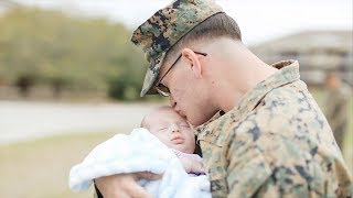 Dad Meets Baby Boy | Military Homecoming