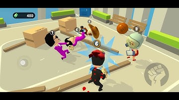 playing I the one action fighting game - rooftop and helipad