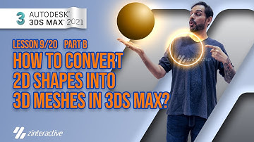 How to Convert 2D Shapes into 3D meshes in 3DS Max? | Lesson 9 - Part B