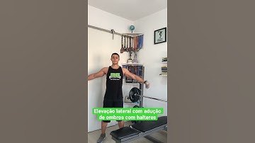 Elevação lateral com adução de ombros com halteres - prof. Matheus Gomes #shorts