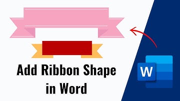 how to add ribbon shape in word