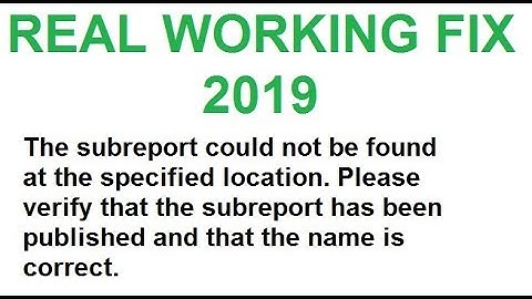 [ SOLVED ] The subreport could not be found at the specified location. report viewer RDLC
