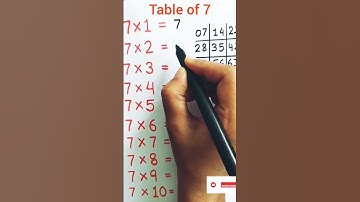 Table of 7 #table #tables #shorts #tabletrick