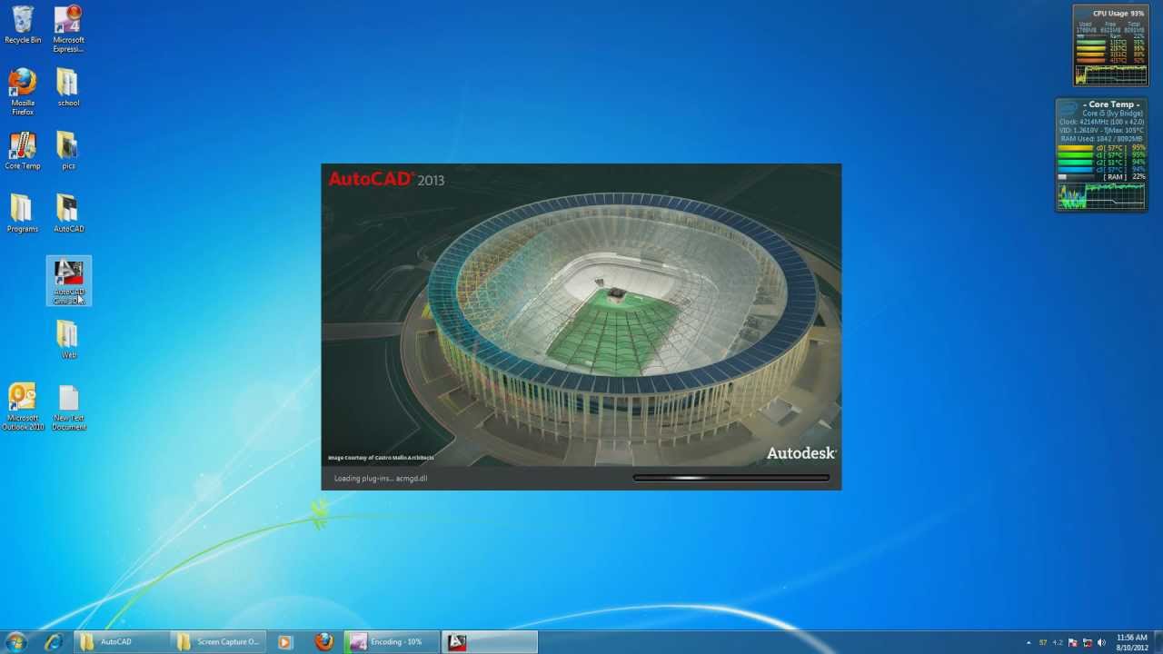 Power of intel i5 Autocad + Encoding video test - YouTube