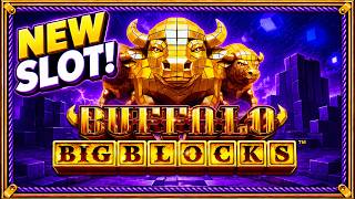 NEW SLOT BUFFALO BIG BLOCKs BIG WIN BONUSES with DOUBLE BLOCKS FEATURE from LAS VEGAS