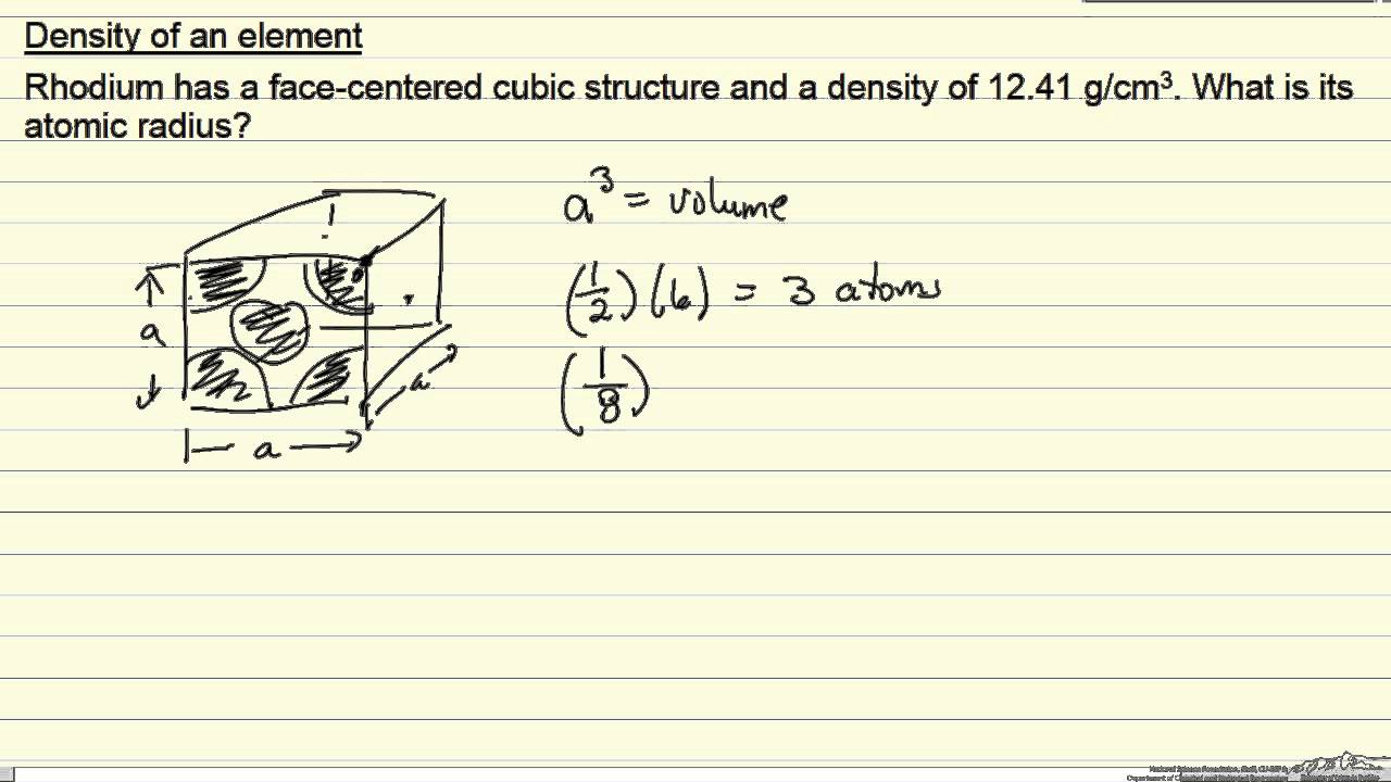 Density of an Element (Example)