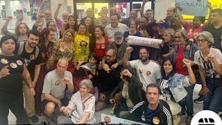 E foi assim que Glauber foi recebido agora no aeroporto Santos Dumont.