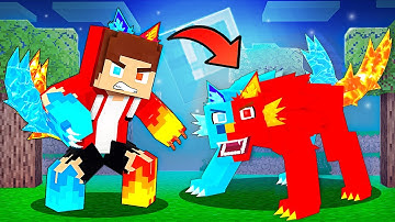 JJ Morph into Elemental WOLF - Maizen Minecraft Animation