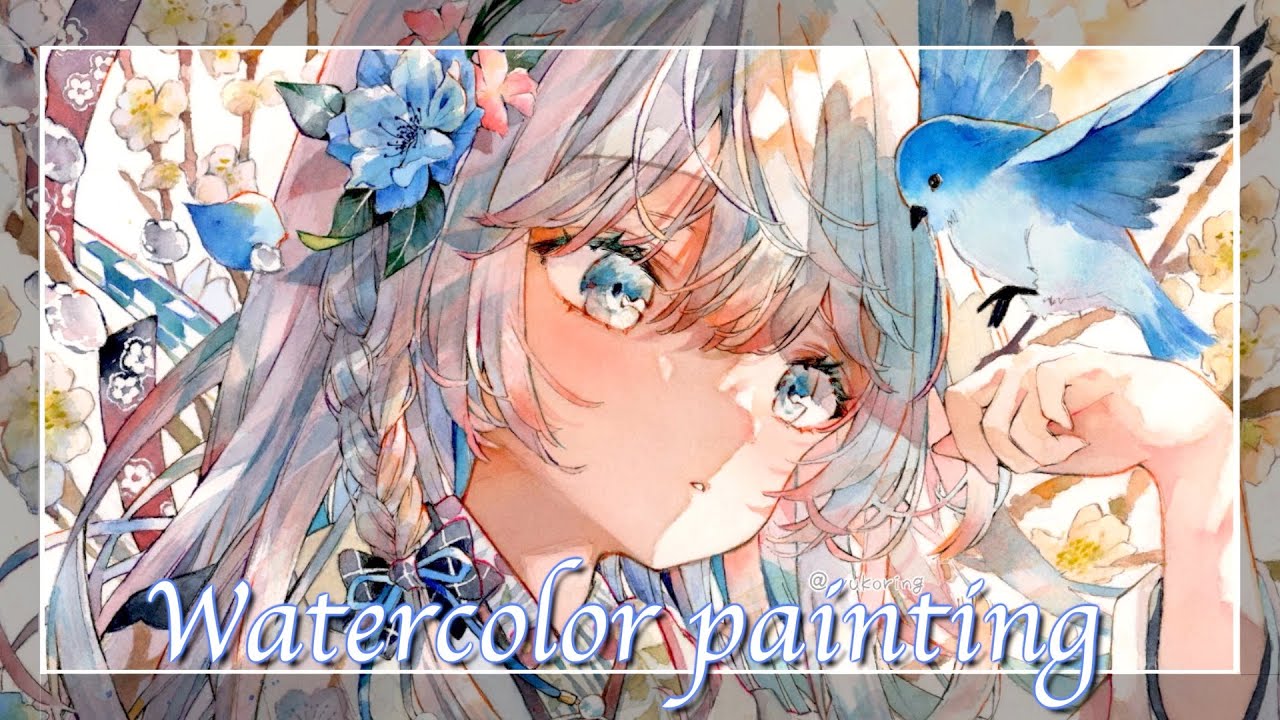【下絵から完成まで】アナログイラストメイキング｜新刊表紙｜Watercolor painting｜透明水彩