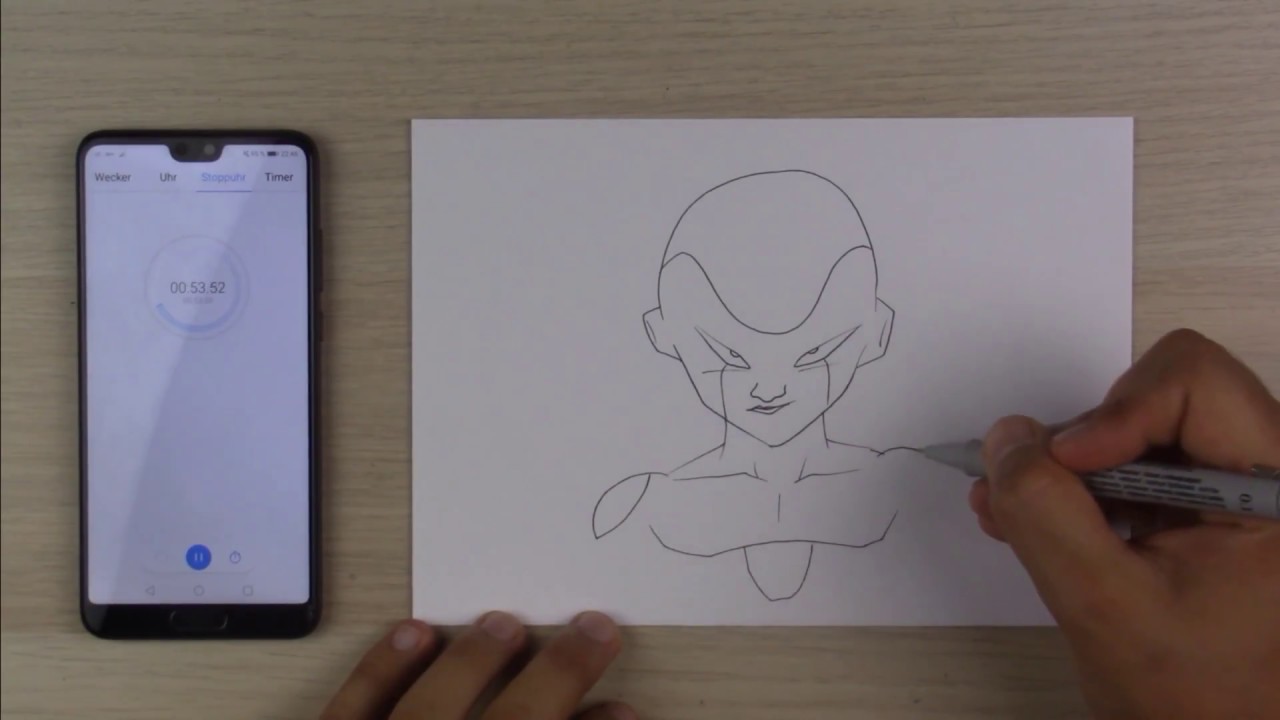 Drawing DBZ Characters in 1 MINUTE! - Time Limited ART Challenge! | TolgArt
