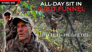 Why we sat All Day in a Rut Funnel - Saw 7 Bucks, One Shooter | Bowhunting Whitetails w/ Bill Winke