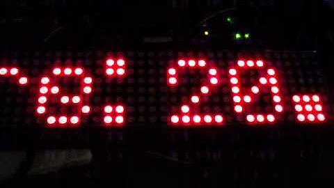 Led matrix thermometer