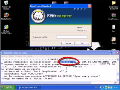 Como quitar el deepfreezer v7, v6, v5, v4 sin tener la contraseña ...