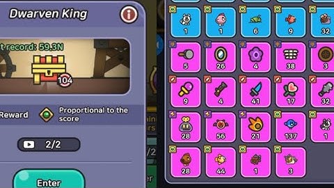 Dwarven King Level 104 Rewards - Legend of Slime: Idle RPG