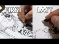 新品ボールペンの「インクが切れるまで」お絵描きし続けたらどのくらい上達する?