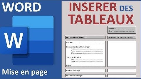 inserer un tableau dans word