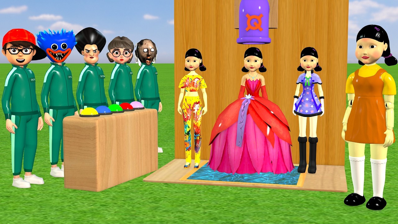 Squid Game vs Scary Teacher 3D Choose The Color Squid Girl True or False Challenge