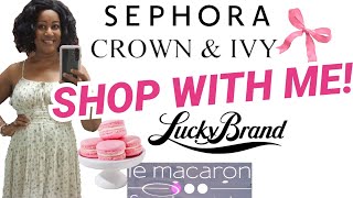 DRESS SHOPPING | Try On | Crown & Ivy | Sephora Haul | Feminine Style | Fashion Trends | Beauty