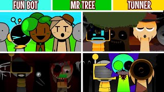 Incredibox Sprunki But Trio Fun Bot, Mr. Tree, Tunner From Top 20 Mods