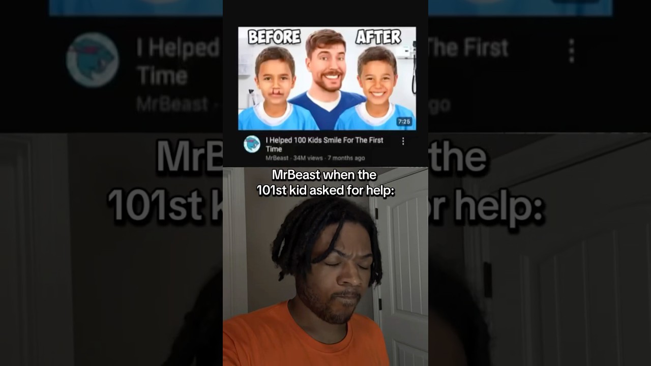 MrBeast when the 101st kid asked for help 