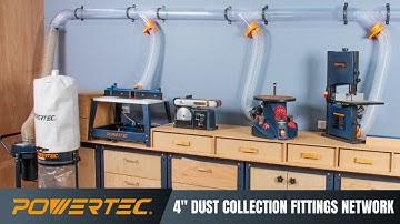 POWERTEC Ultimate Shop Dust Collection System | Complete Wood Shop Ductwork #woodworking #carpentry