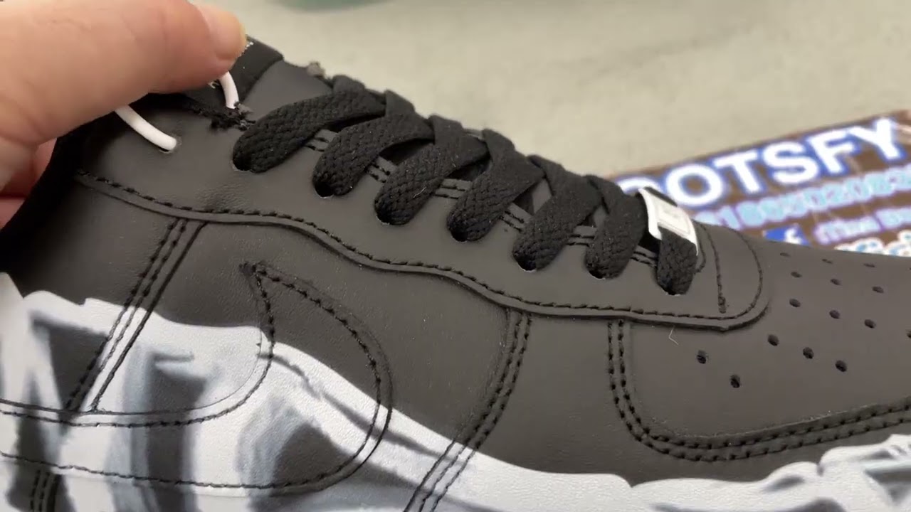 Nike Air Force 1 Low Black Skeleton Halloween 2020 BQ7541-001