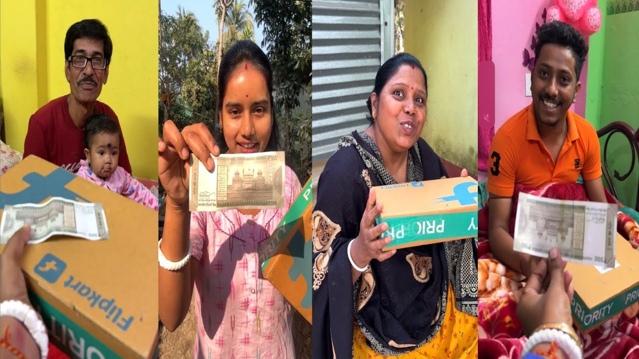 আজকে বাড়ির সবার সাথে Parcel Challenge ভিডিও করলাম😜কে জিতলো Challenge টা