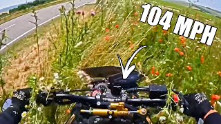 BIKER IN TROUBLE AT HIGH SPEED - Crazy & Unbelievable Motorcycle Moments