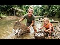 Brave Single Mother Builds Fishing Traps &amp; Catches Huge Fish Daily