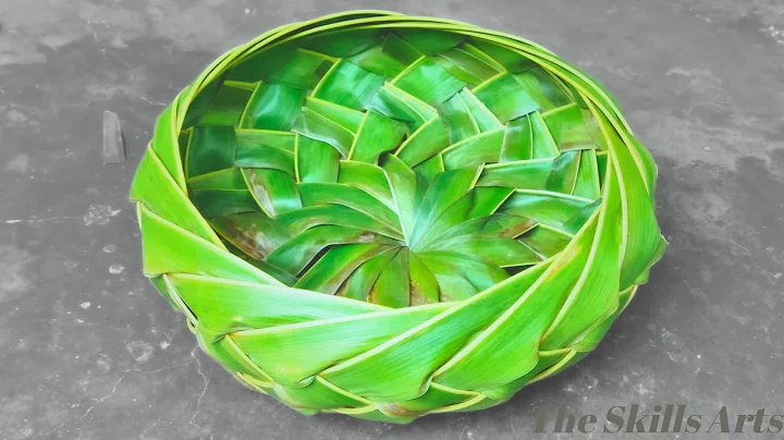 How to Weaving Coconut Leaf Basket / Weaving Techniques / Round bowls /#theskillsarts