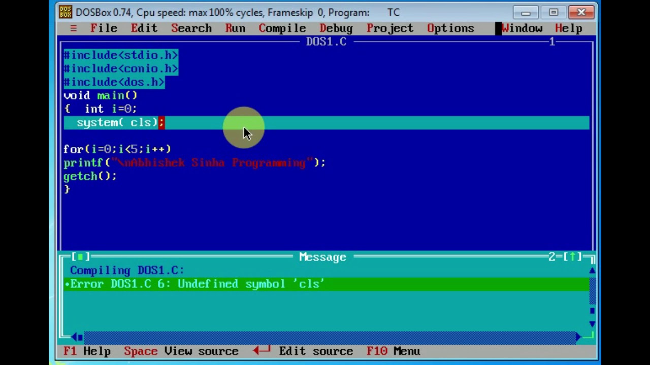 How To Clear Screen Without Use Of Clrscr() ,How To Print Blinking Output And Dos Command In C.