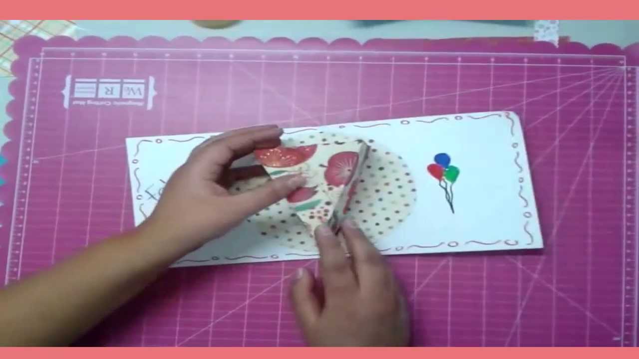 tarjeta: pastel 3d DIY manualidades raudales