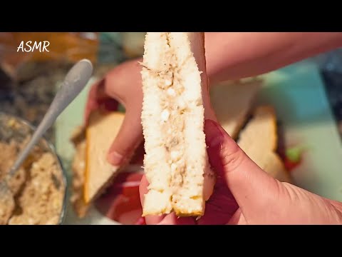 ASMR preparando PÃO COM SARDINHA