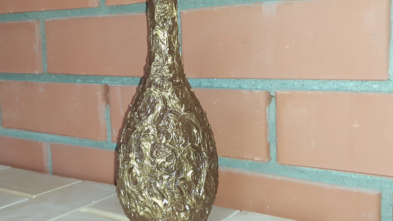Декор вазы шпаклевкой своими руками