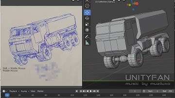 #108 modeling truck in blender - ep 01 - 4x timelapse