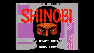 Shinobi (Master System YM2413 FM 60Hz / US) - Intro / Attract Mode