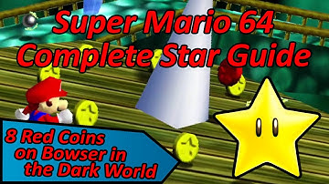 8 Red Coins on Bowser in the Dark World - Super Mario 64 Complete Star Guide