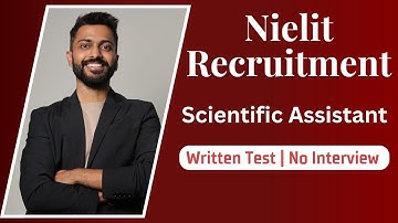 NIELIT Recruitment | Scientific Assistant | Written Test | No Interview