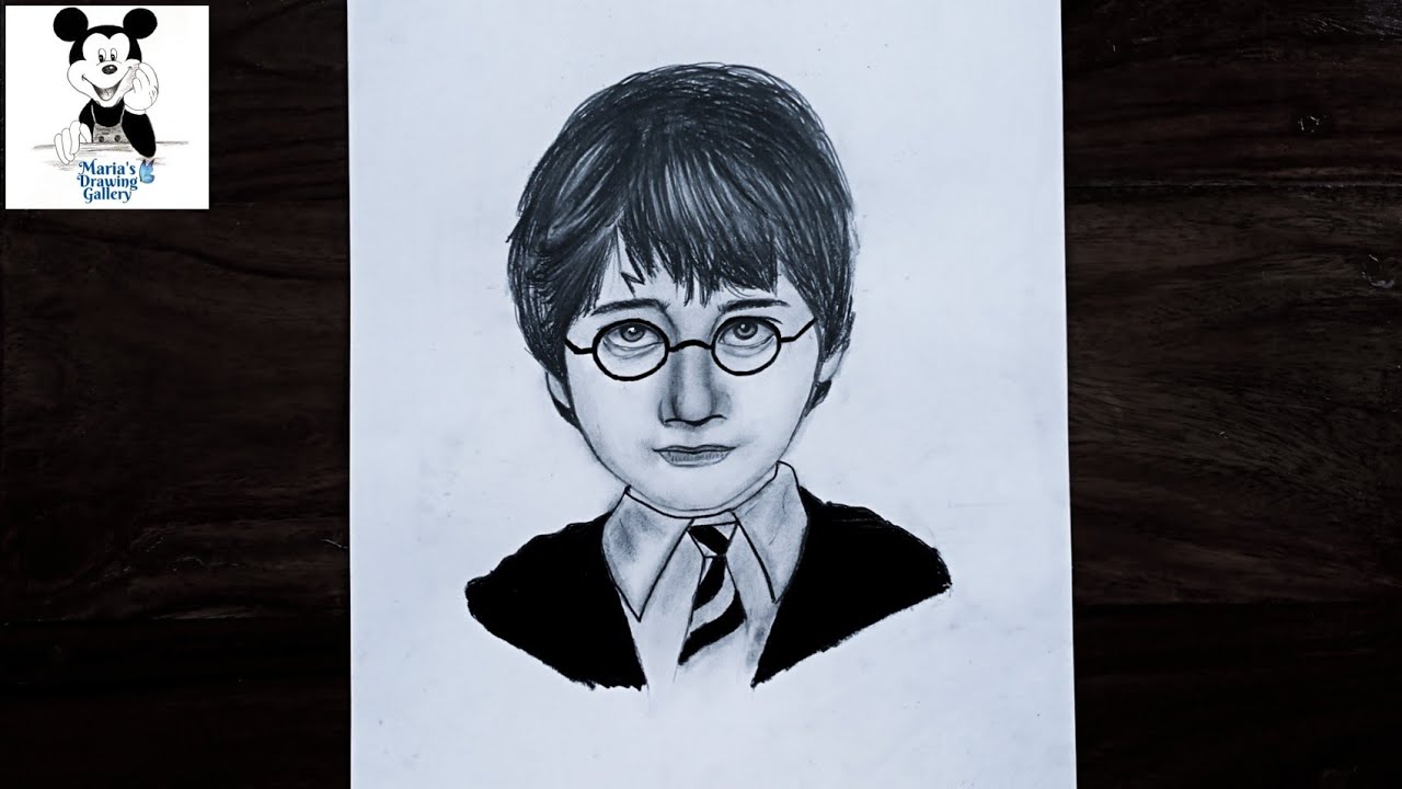 How to draw Harry Potter step by step Pencil Sketch Drawing YouTube