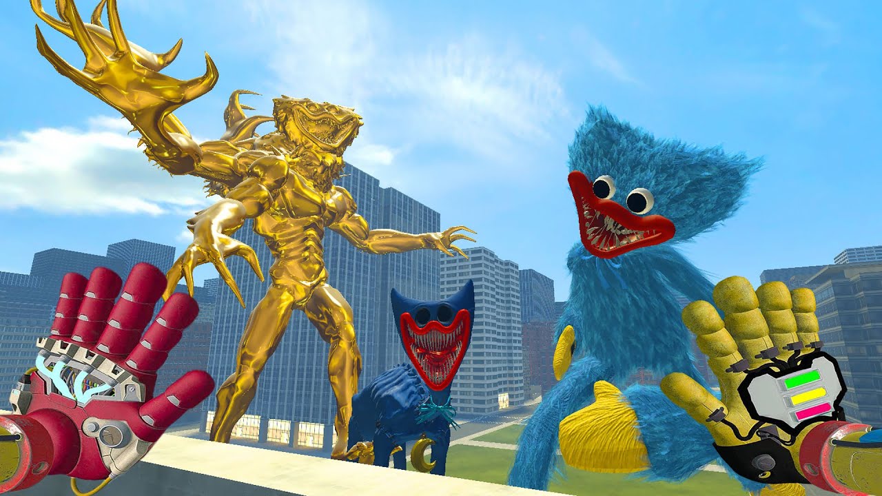 ALL THE GOLDEN SCARY HUGGY WUGGY FROM POPPY DOES NOT EXIST | GARRY'S MOD