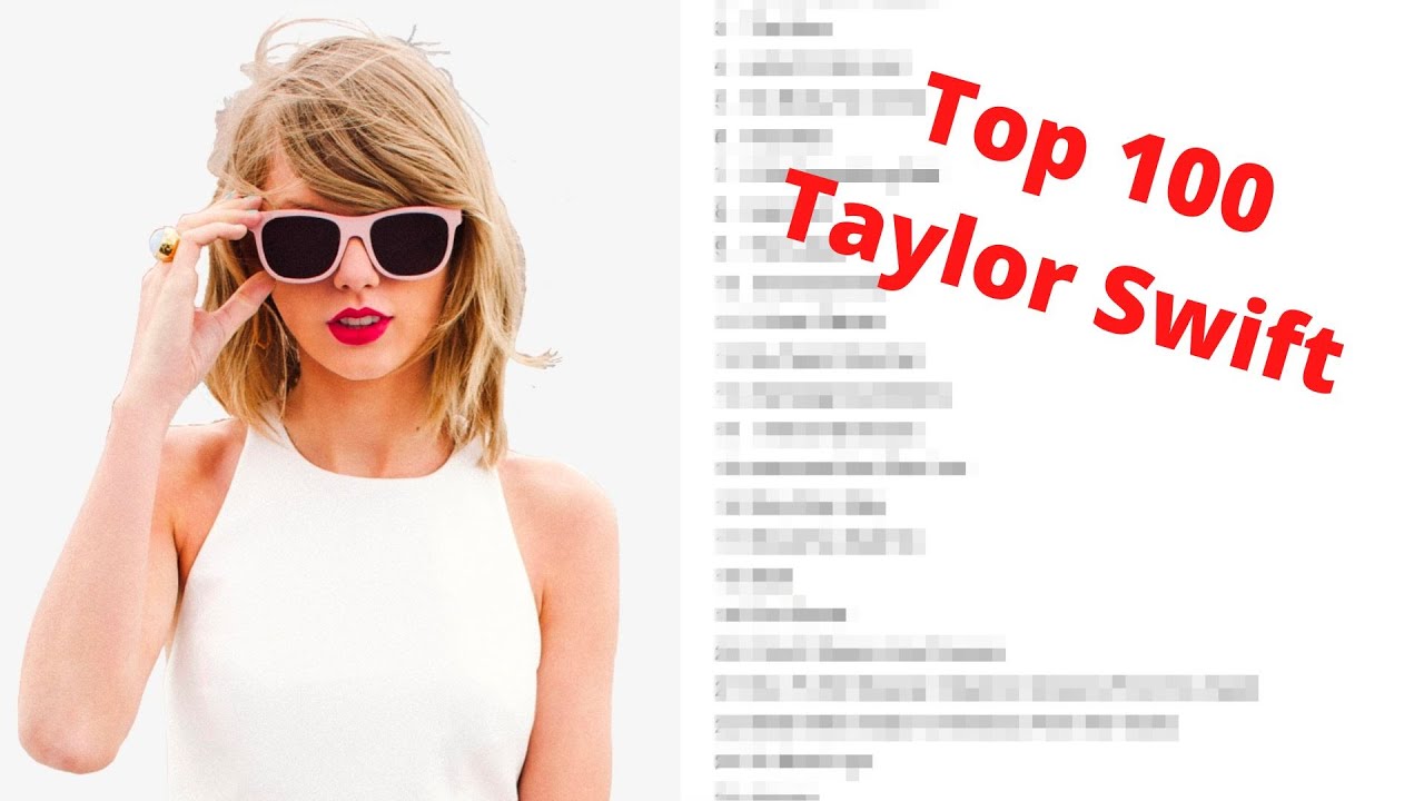 Ranking My Top 100 Taylor Swift Songs YouTube