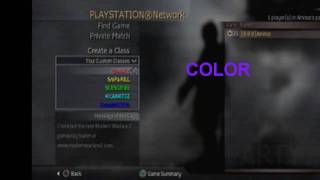 Celebrity "NEW" COD4 Color Class Hack ON PS3& @@@ Clan hack NO BYPASSING Profile