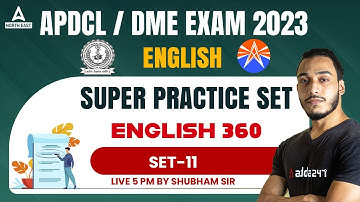 APDCL/DME English Question and Answers | Super Practice Set 11 | English 360 | Adda247 NE