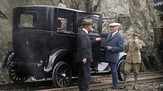 President Harding Tours Alaska in a Specially Adapted Car