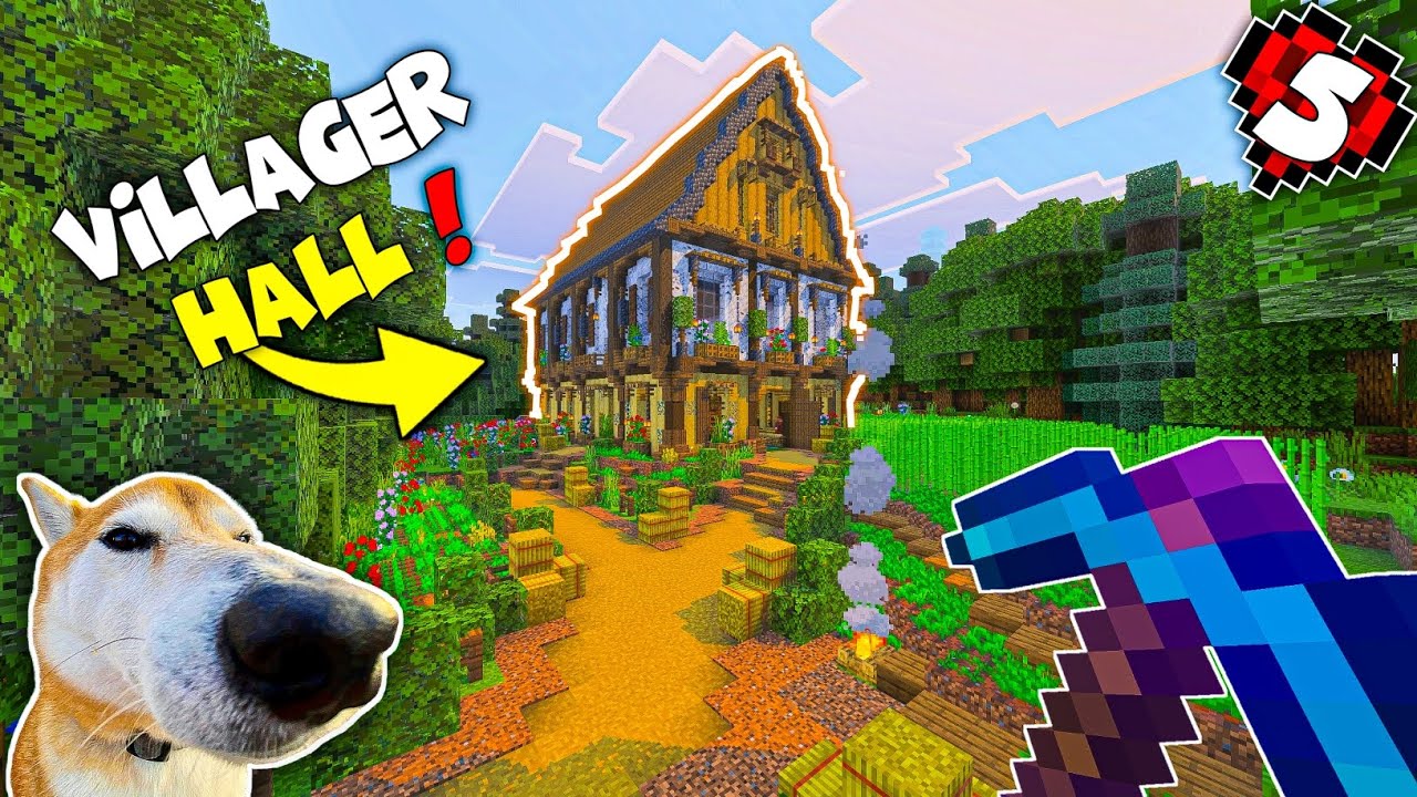I BUILT THE ULTIMATE VILLAGER HALL IN MINECRAFT! 🔥 - YouTube