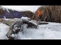 Ловля щуки зимой на жерлицы Часть 2відео рибалка зима 2015  Pike fishing winte