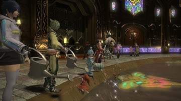 FFXIV - Watering The Gold Saucer In Between Gates