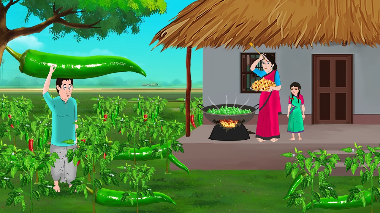 कच्ची मिर्च के समोसे | Hindi Story | Hindi Kahaniya | Moral Stories | cartoon story