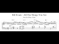 Bill evans rhythmic displacement on all the things you are  piano transcription